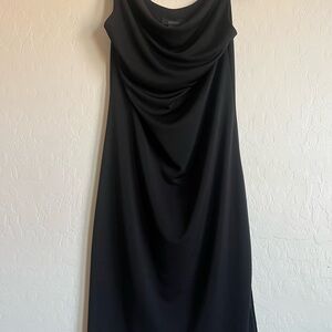 Express Black Ruched Sheath Dress Cowl Neck